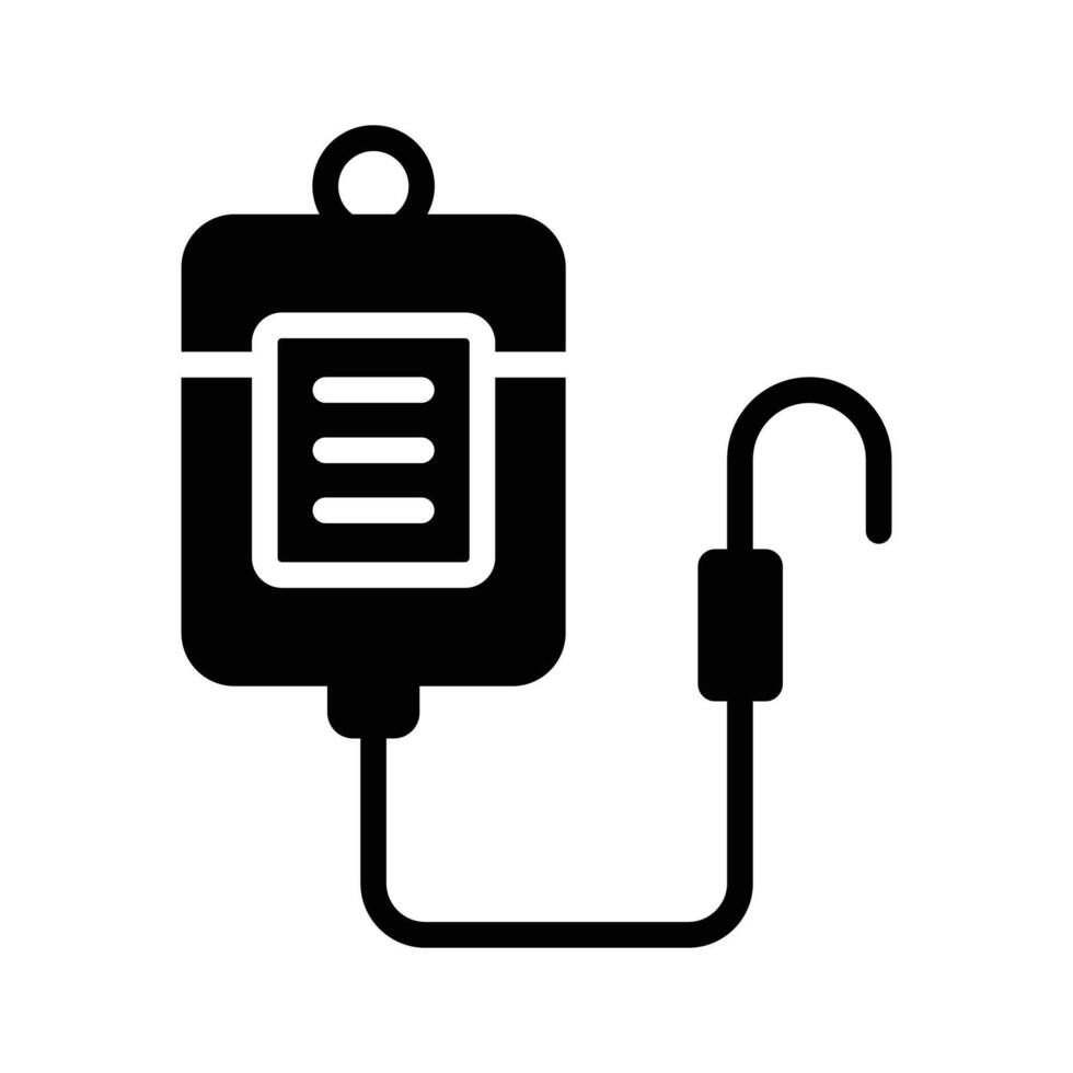 Check out our premium glyph icon of iv bag vector