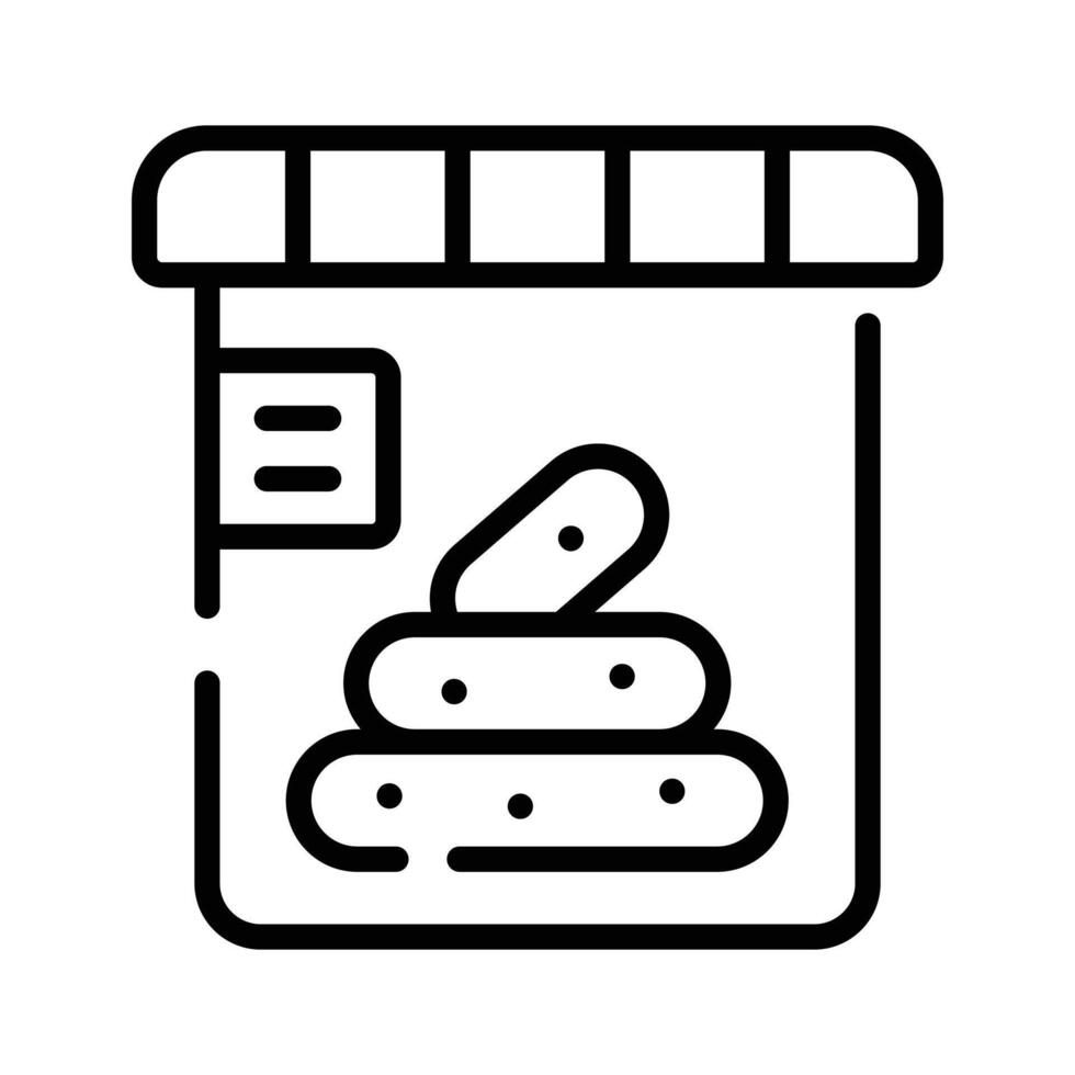A line style icon of stool sample vector