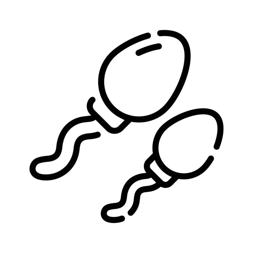 Here is a trendy line icon showing sperms reproductive cells vector