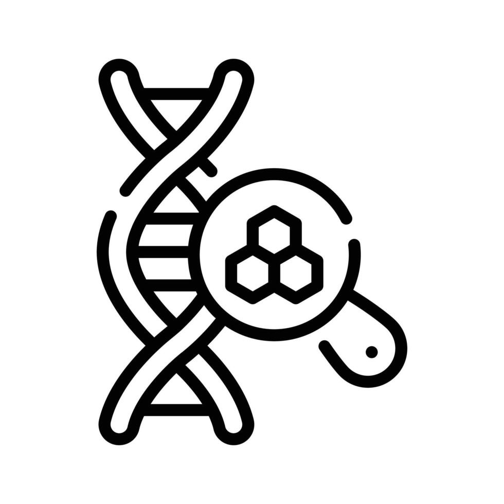 Dna research icon designed in outline style vector