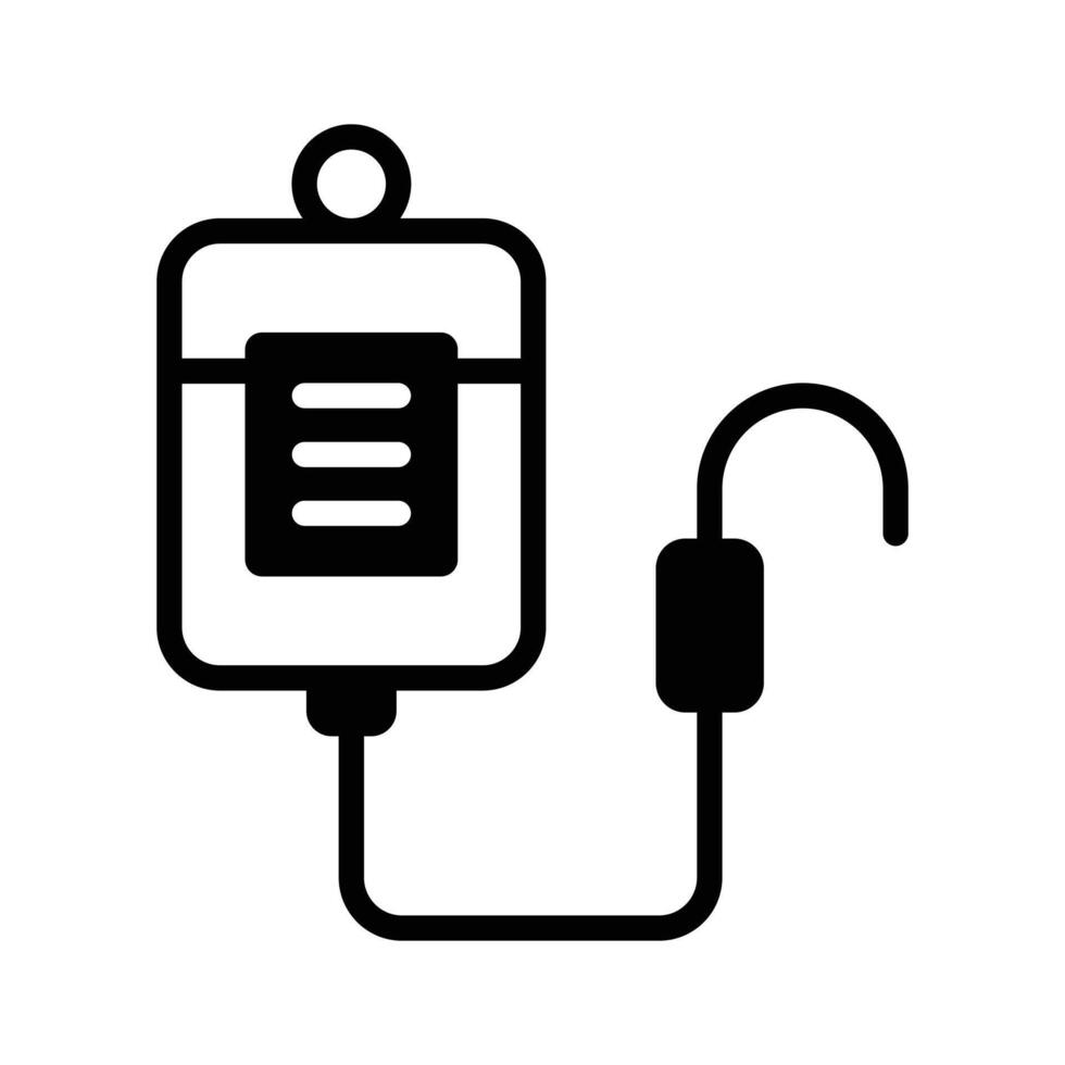Check out our premium glyph icon of iv bag. vector