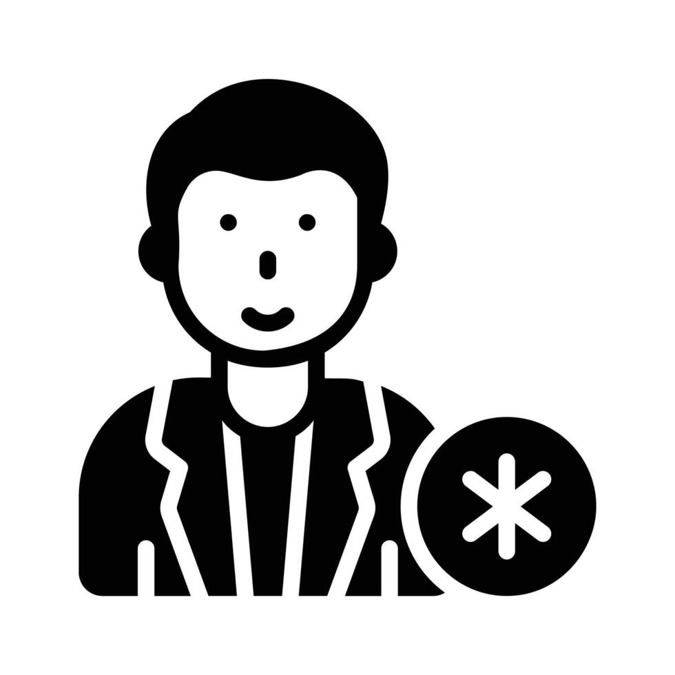 Check out our latest glyph icon showing doctor profile vector