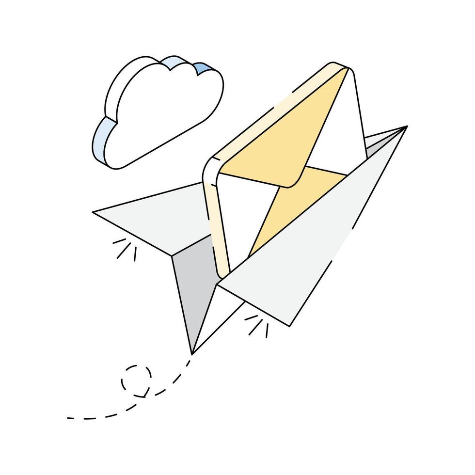 Have a look at this isometric send email icon vector