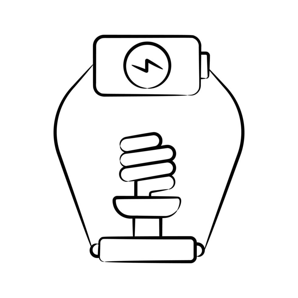 Get this amazing hand drawn icon of electric circuit vector