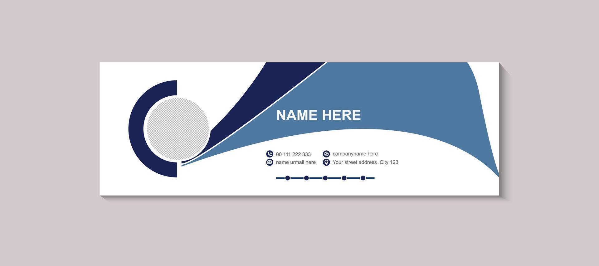 Email signature design Template vector