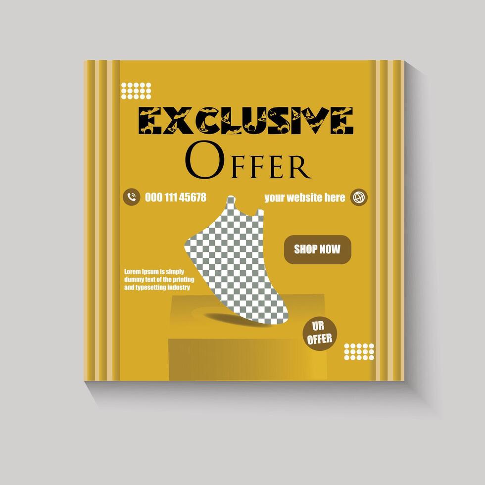 Social Media sale post vector
