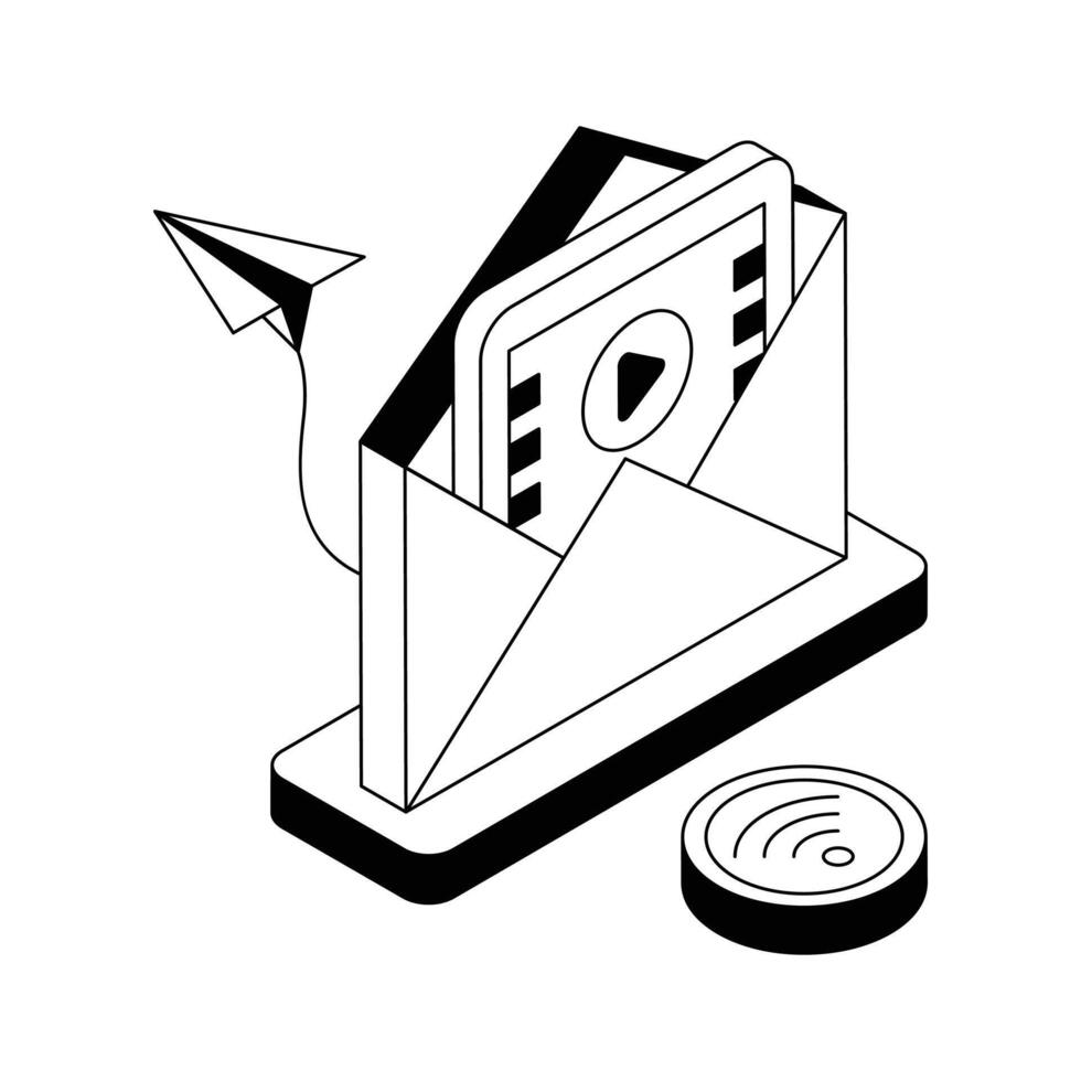 Check out this isometric icon of message. vector