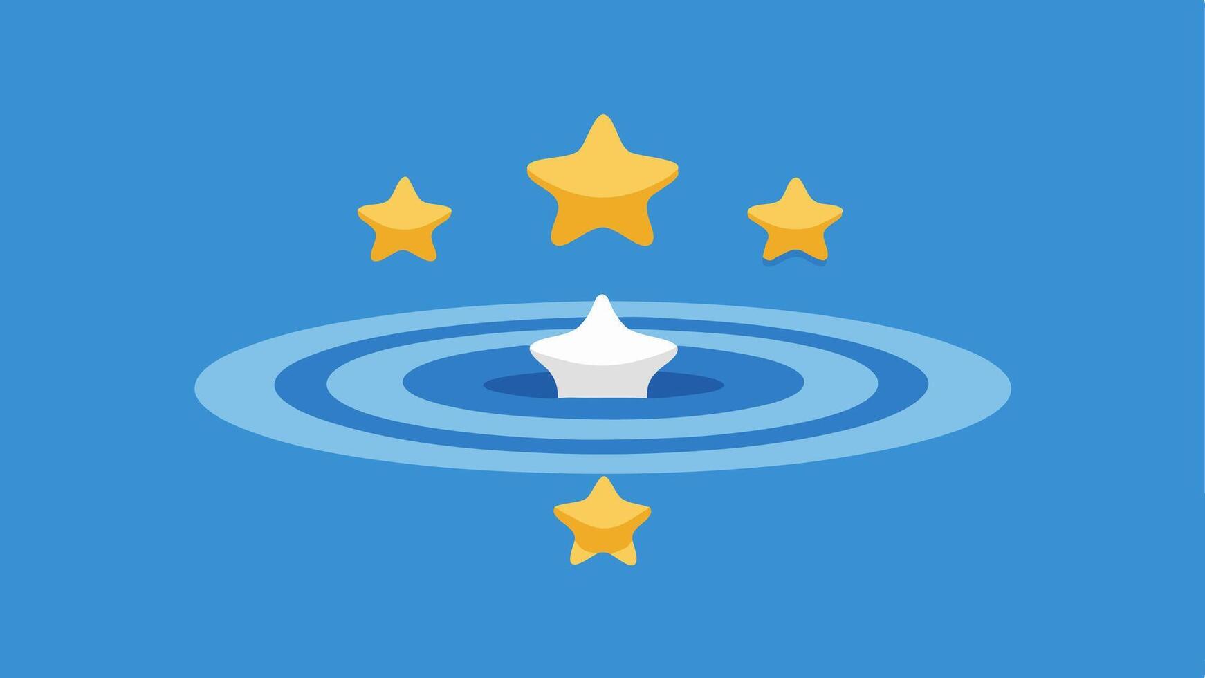 The Ripple Effect An showing a single fake fivestar re creating ripples in a pond where each ripple s more consumers being influenced and subsequently. vector