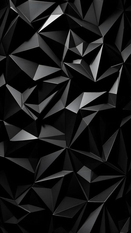 Black Abstract Triangle Background Modern Geometric Dark Pattern Design photo