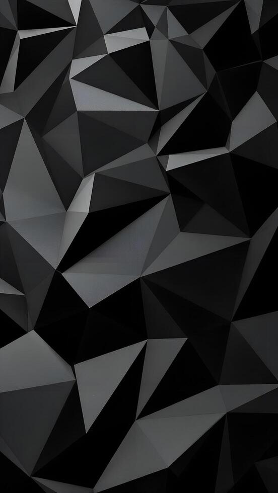 Black Abstract Background with Triangular Shapes photo