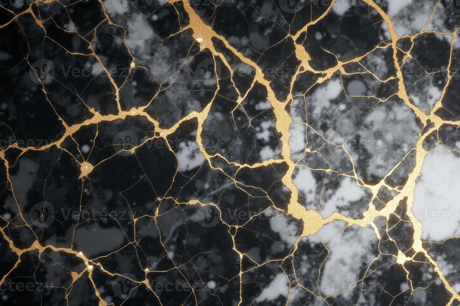 Cracked Marble with Gold Highlight Effects photo