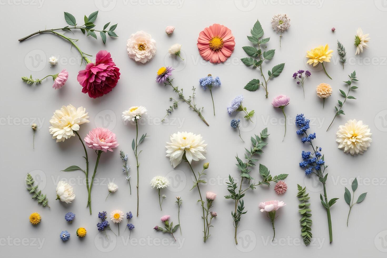 cottagecore pressed flower collection layout photo