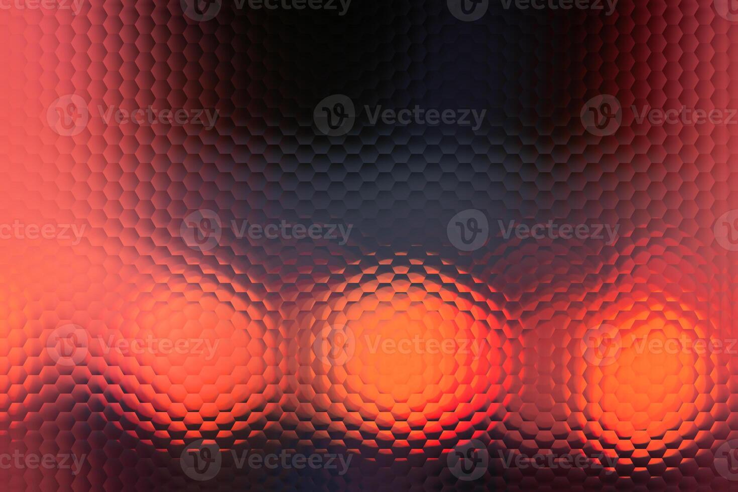A blurry image of three orange circles with a red background. photo