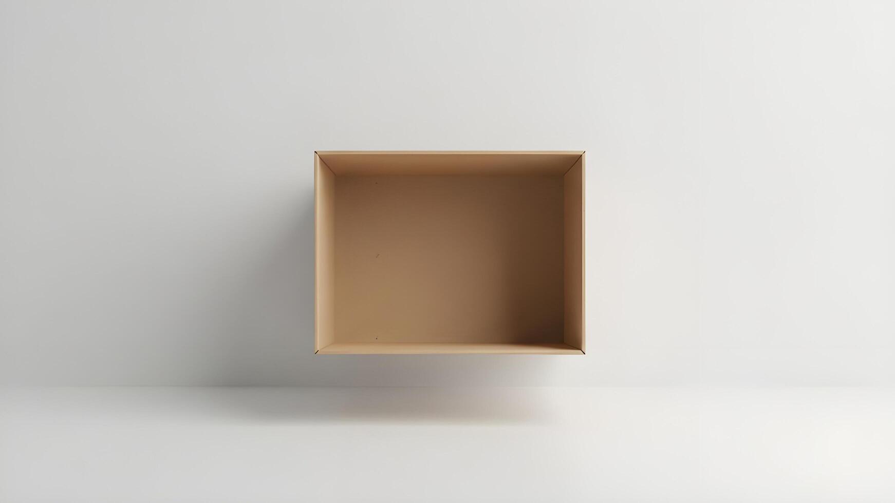 3D Rendered Small Cardboard Box photo