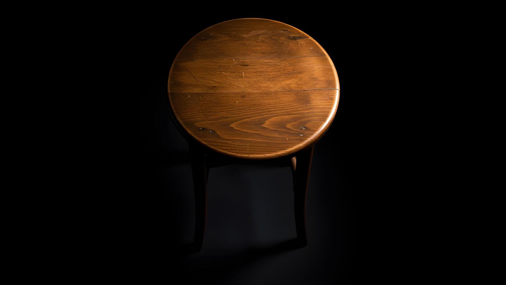 Wooden circular table top photo