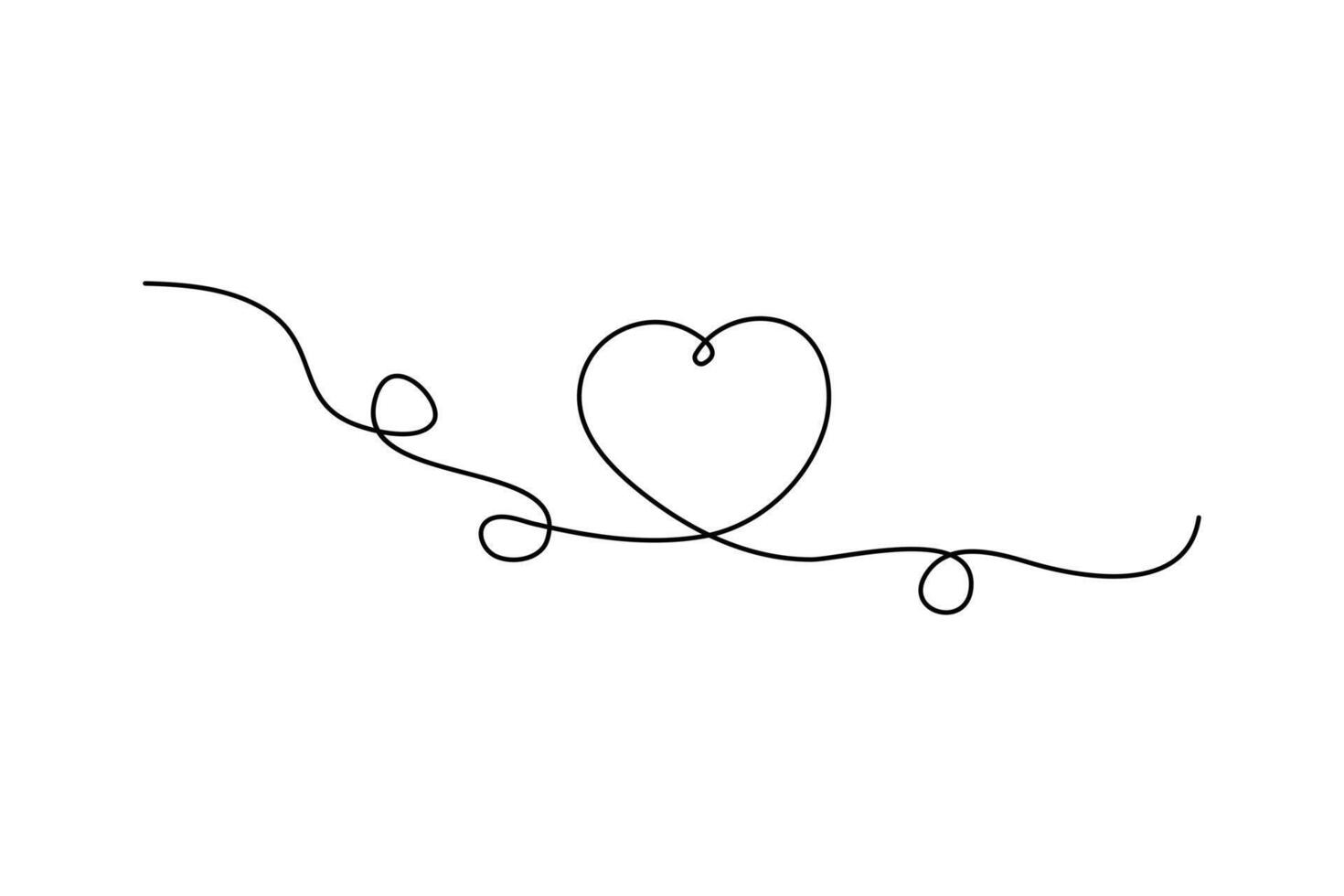 Love icon continuous one line drawing minimalist style vector