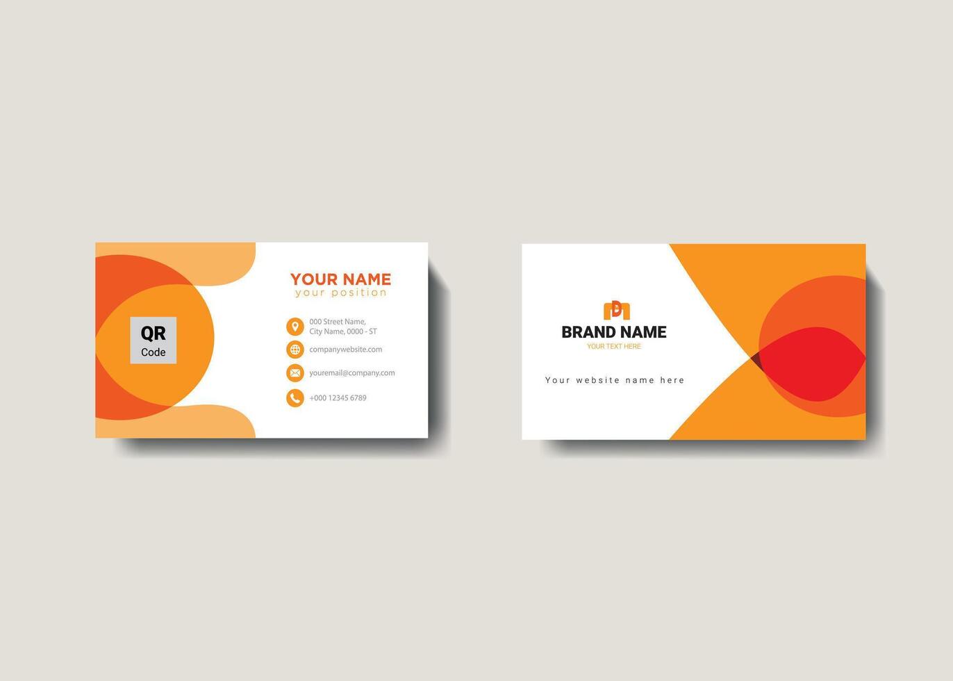 Stylish Black and Yellow Business Card Design, Professional business card design vector
