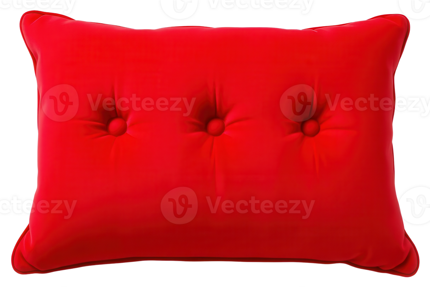 A red rectangular pillow isolated on a transparent background png