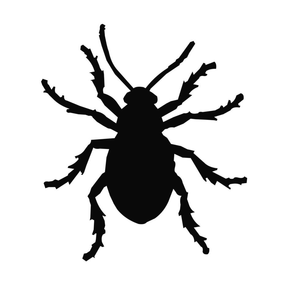 Insect silhouette illustration white background vector