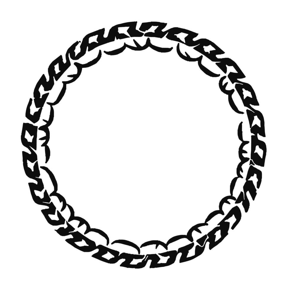 a circle with a black and white design vector