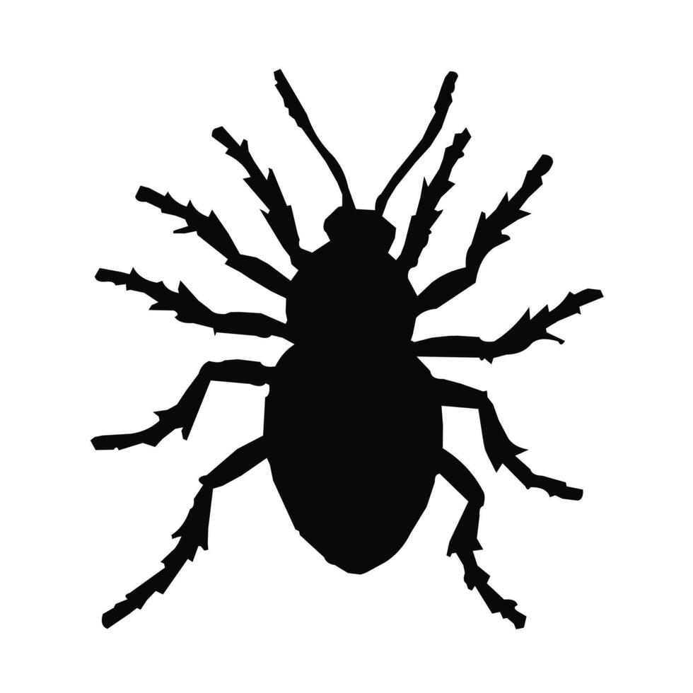 Black silhouette of a bug vector