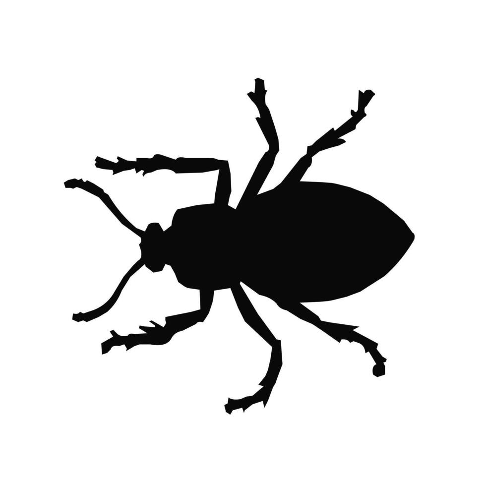 Bug black silhouette illustration vector