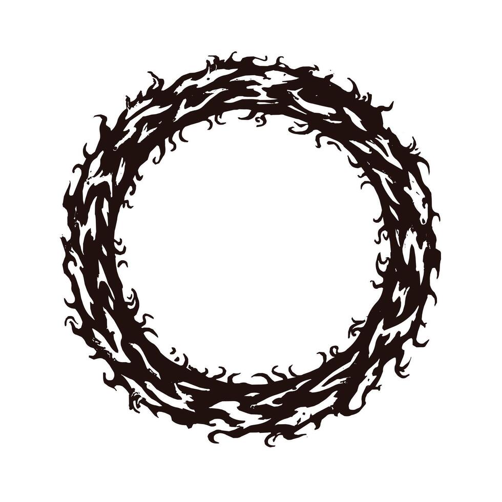 Black abstract border frame vector