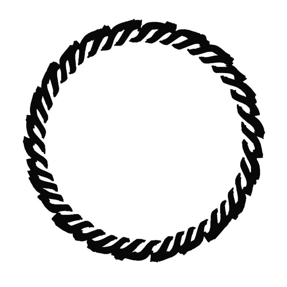a black and white drawing of a rope vector