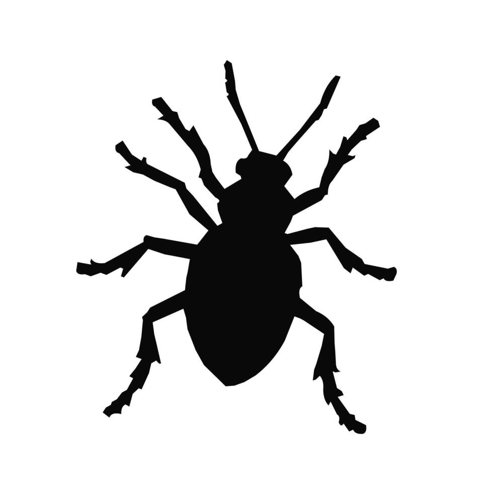 Bug silhouette illustration vector