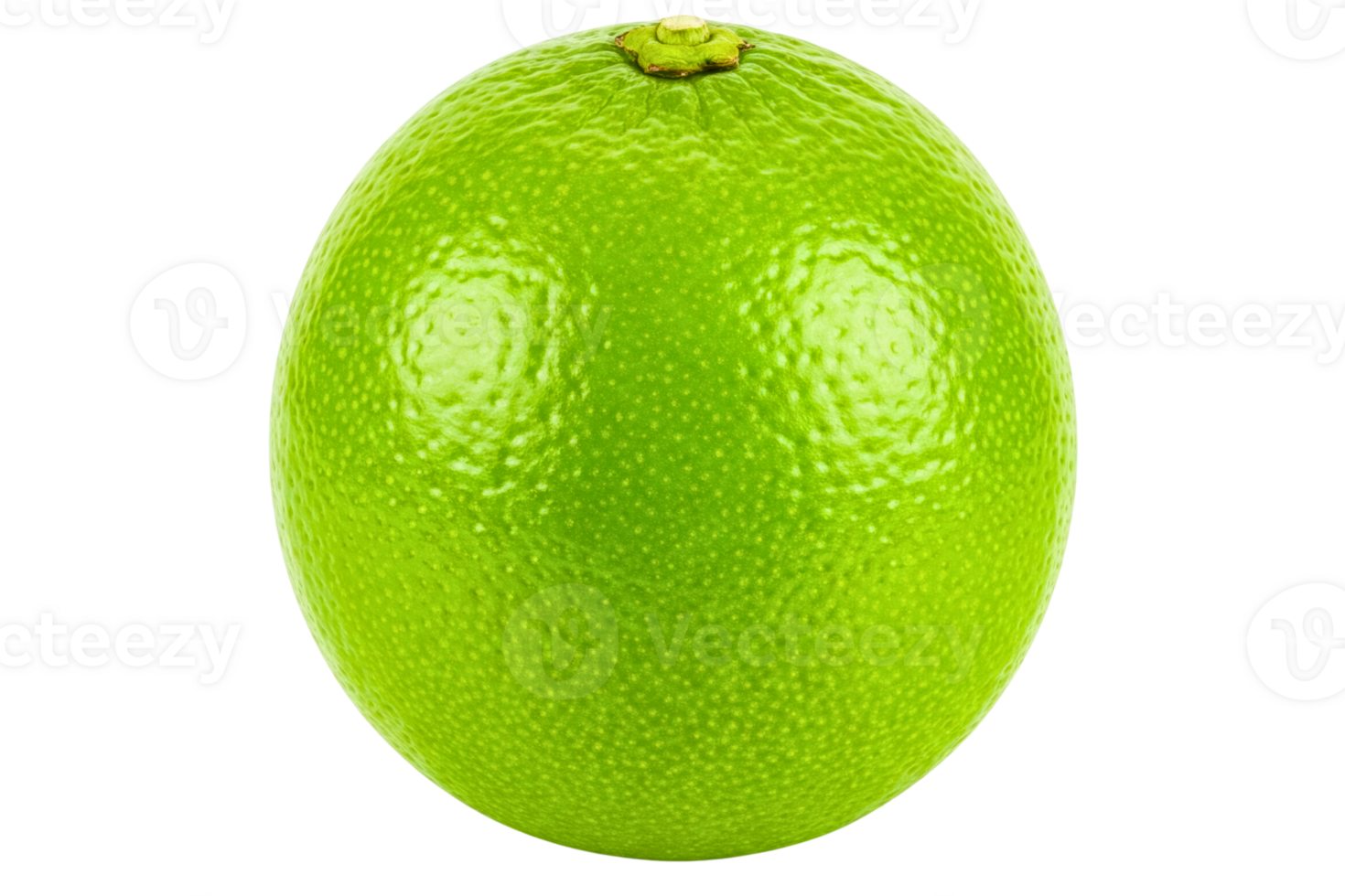 Whole ripe green lime fruit isolated on a transparent background png