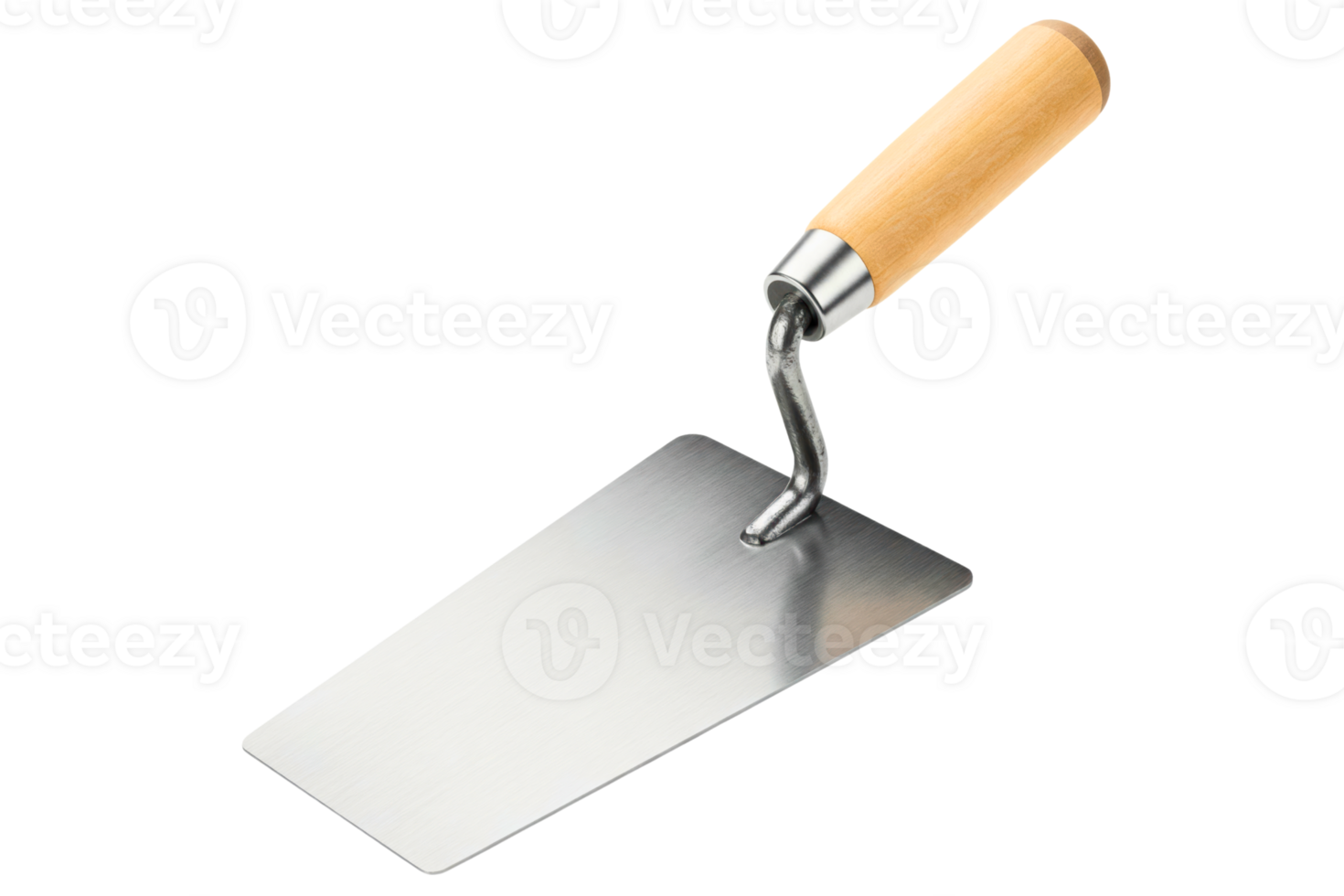 Trowel with wooden handle isolated on a transparent background png