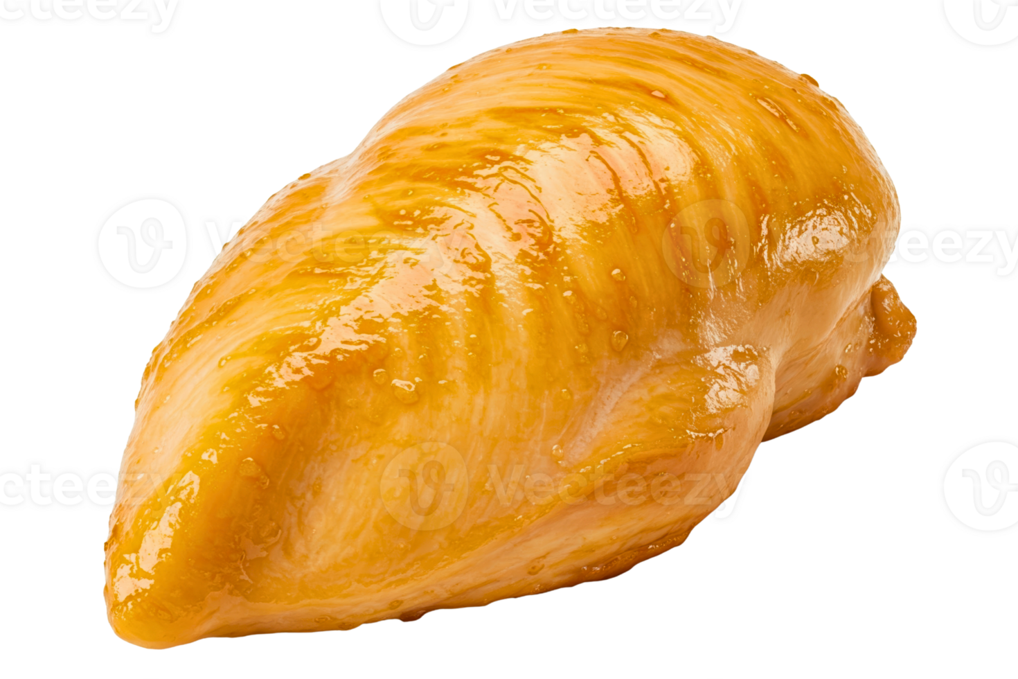 Freshly cooked glazed chicken breast isolated on a transparent background png