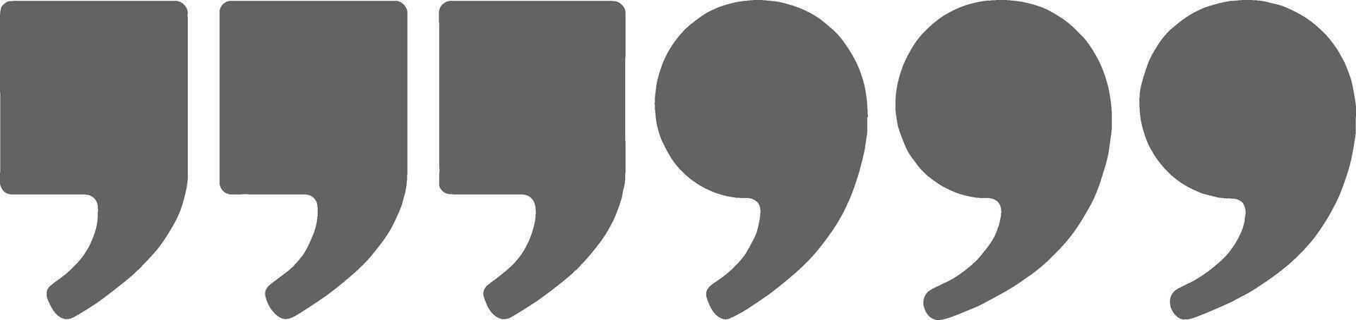 Collection of Different Types of Quotation Marks vector