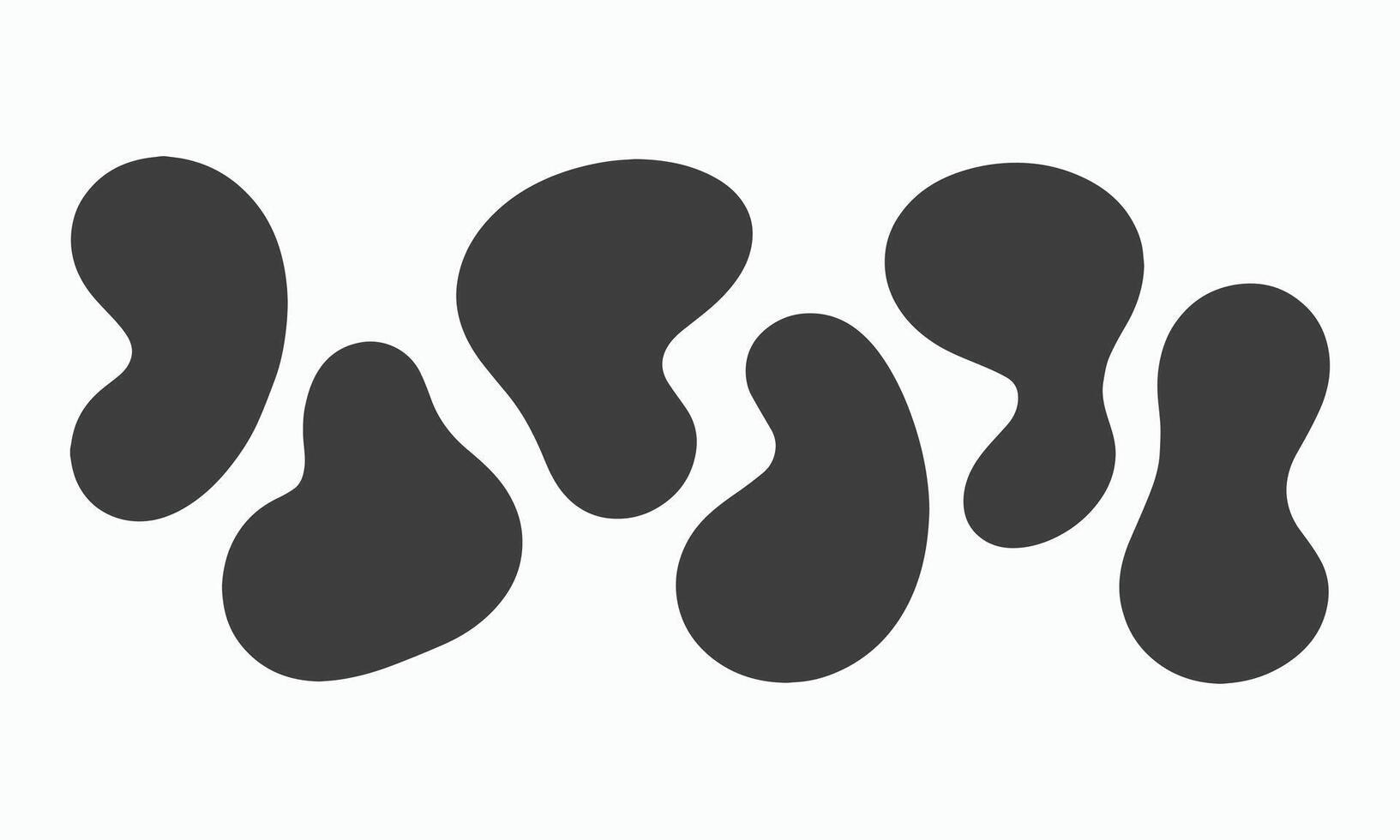Abstract Gray Shapes Organic Flowing Design Elements vector
