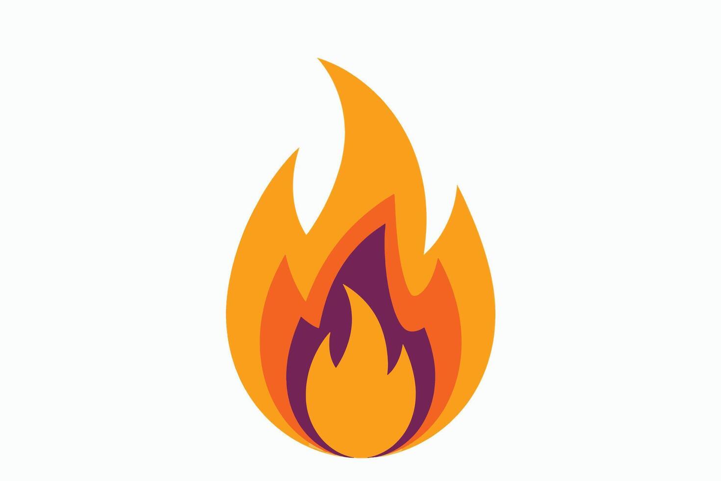 Abstract Orange and Purple Flame Icon Design vector
