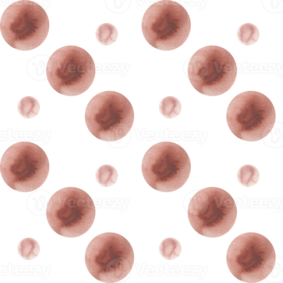 Pink and red girlish polka dot watercolor seamless pattern for wallpaper, textile, fabric design. Hand drawn geometric abstract background with colorful circles, round dynamic clipart png