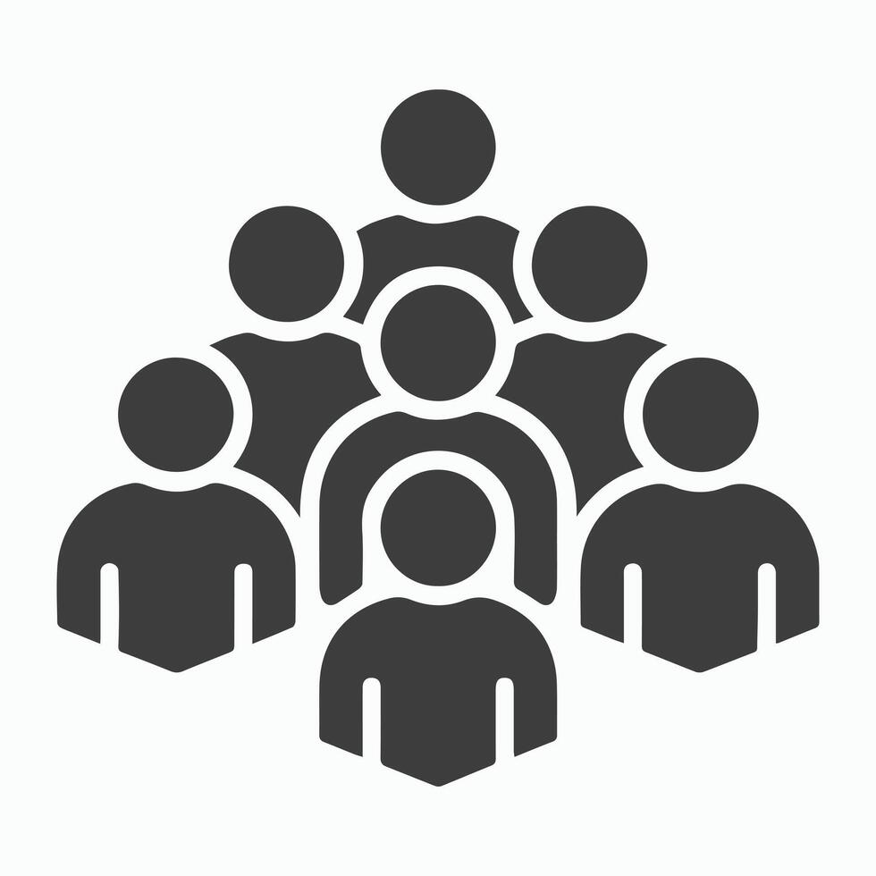Group of People Icon Teamwork Collaboration Unity vector