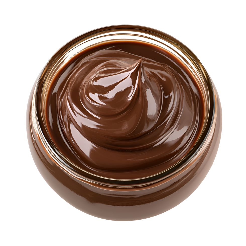 Sweet Chocolate Spread In A Jar On Transparent Background For Packaging And Branding Mockups png