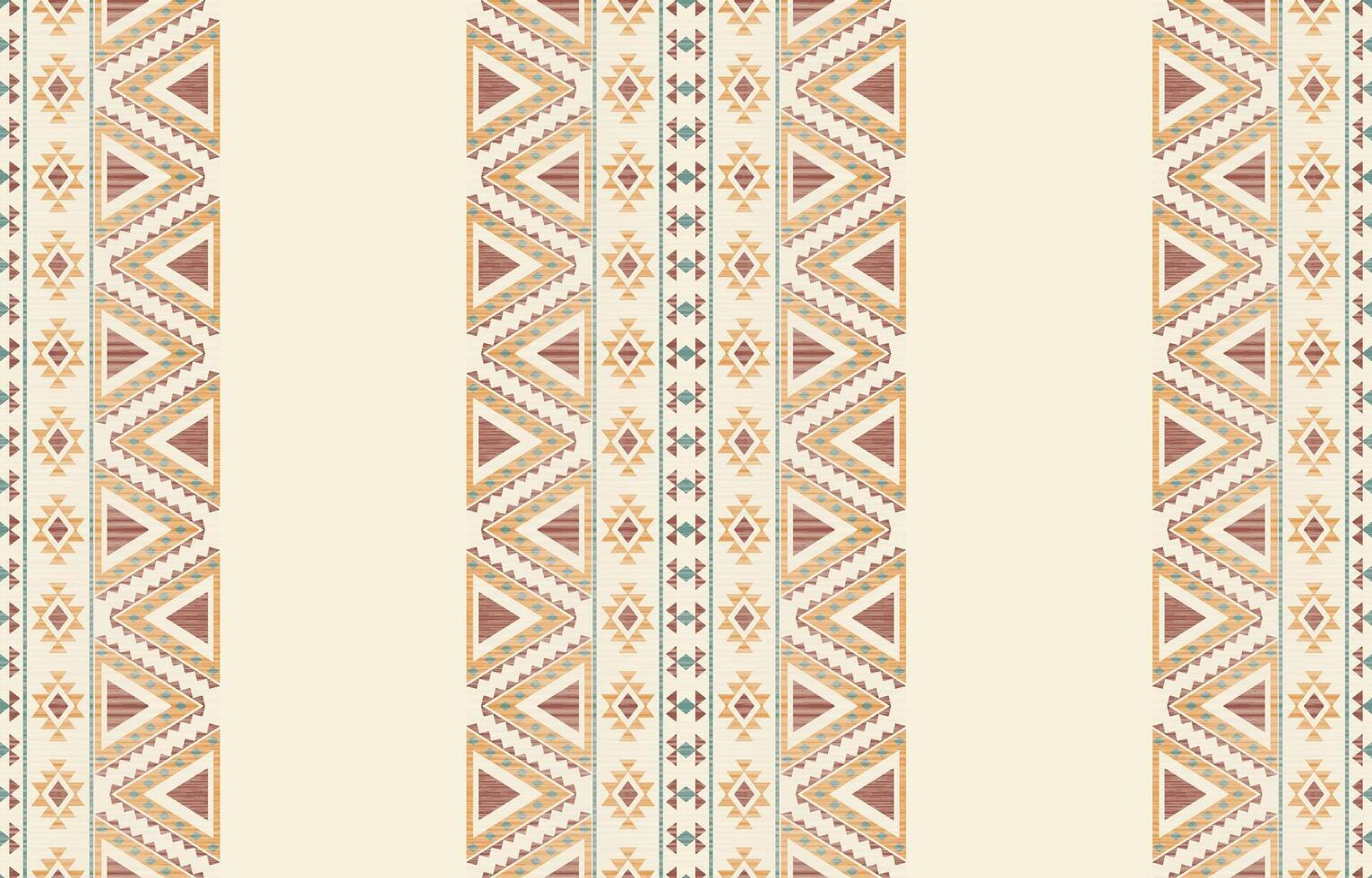 Geometric ethnic Native American tribal patterns, featuring Aztec and Navajo motifs, create a seamless decorative texture. Design for background ,curtain, carpet, clothing, wrapping, Batik vector