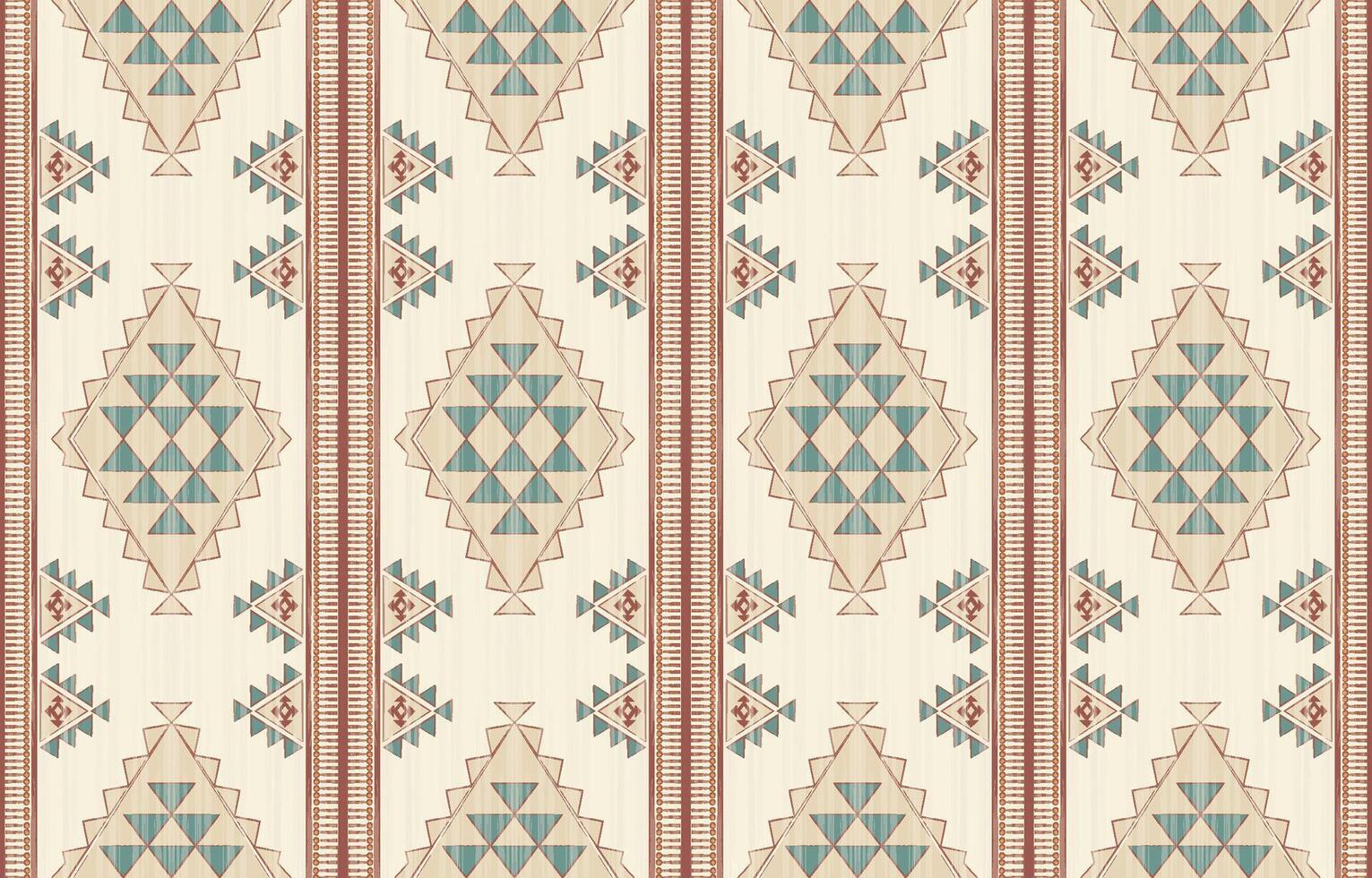 Geometric ethnic Native American tribal patterns, featuring Aztec and Navajo motifs, create a seamless decorative texture. Design for background ,curtain, carpet, clothing, wrapping. vector