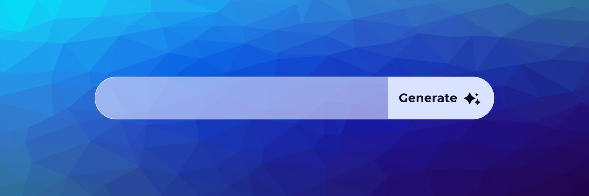 Ai-based user interface design with generate button in modern style for applications vector