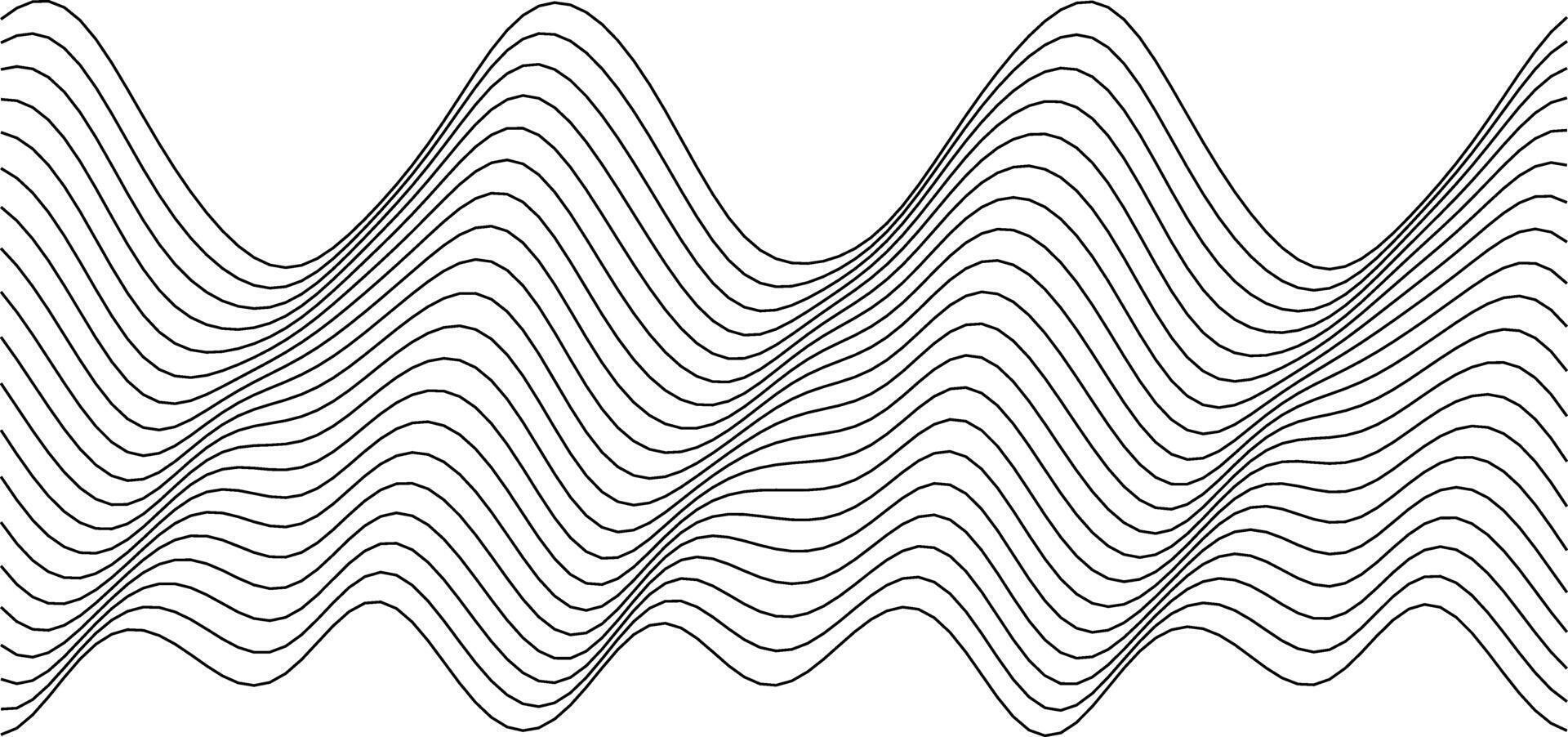 Abstract wave pattern design for modern decor and creative projects vector