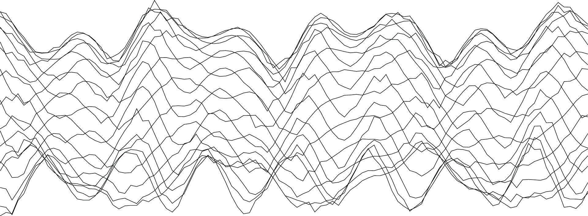 Abstract wave pattern design for modern art and creative projects vector