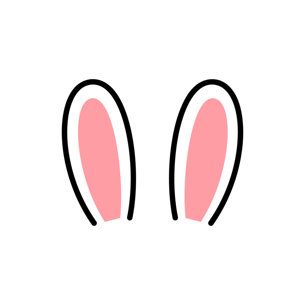 Clean Easter Bunny Outline Illustration png