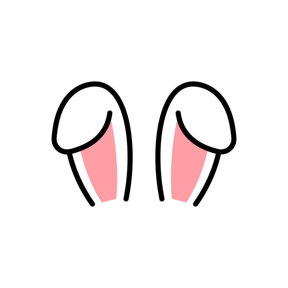 Minimal Line Ear Bunny png