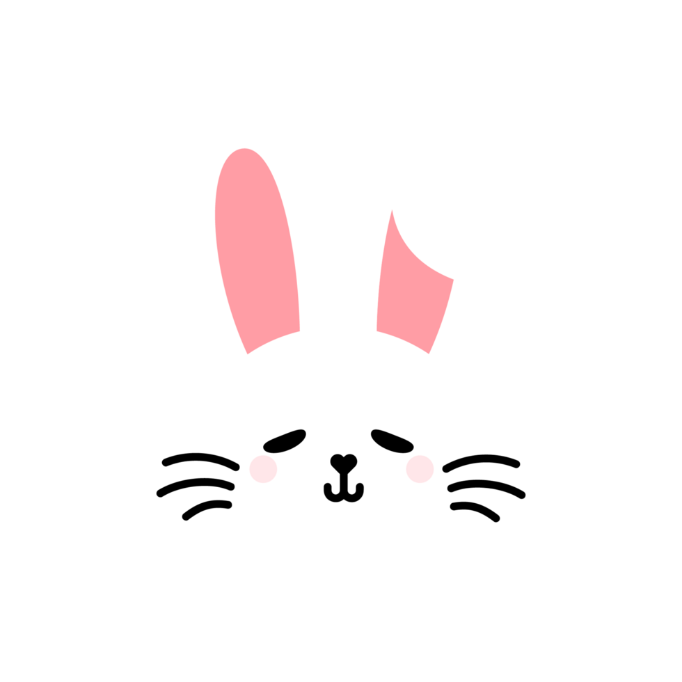 Flat Color Easter Bunny Character Design png