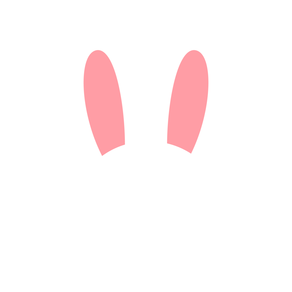 Happy Easter Card with Simple Bunny png