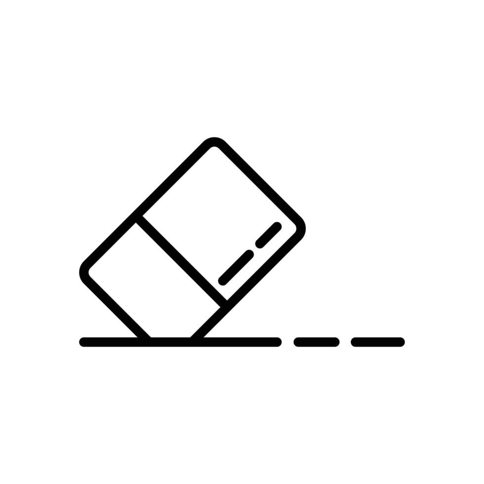 eraser icon design outline style vector