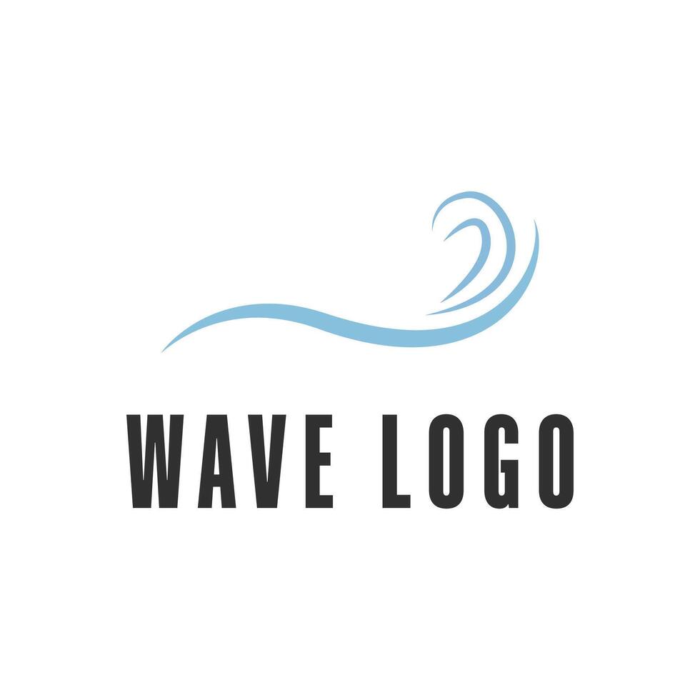 wave simple logo design creative idea vector