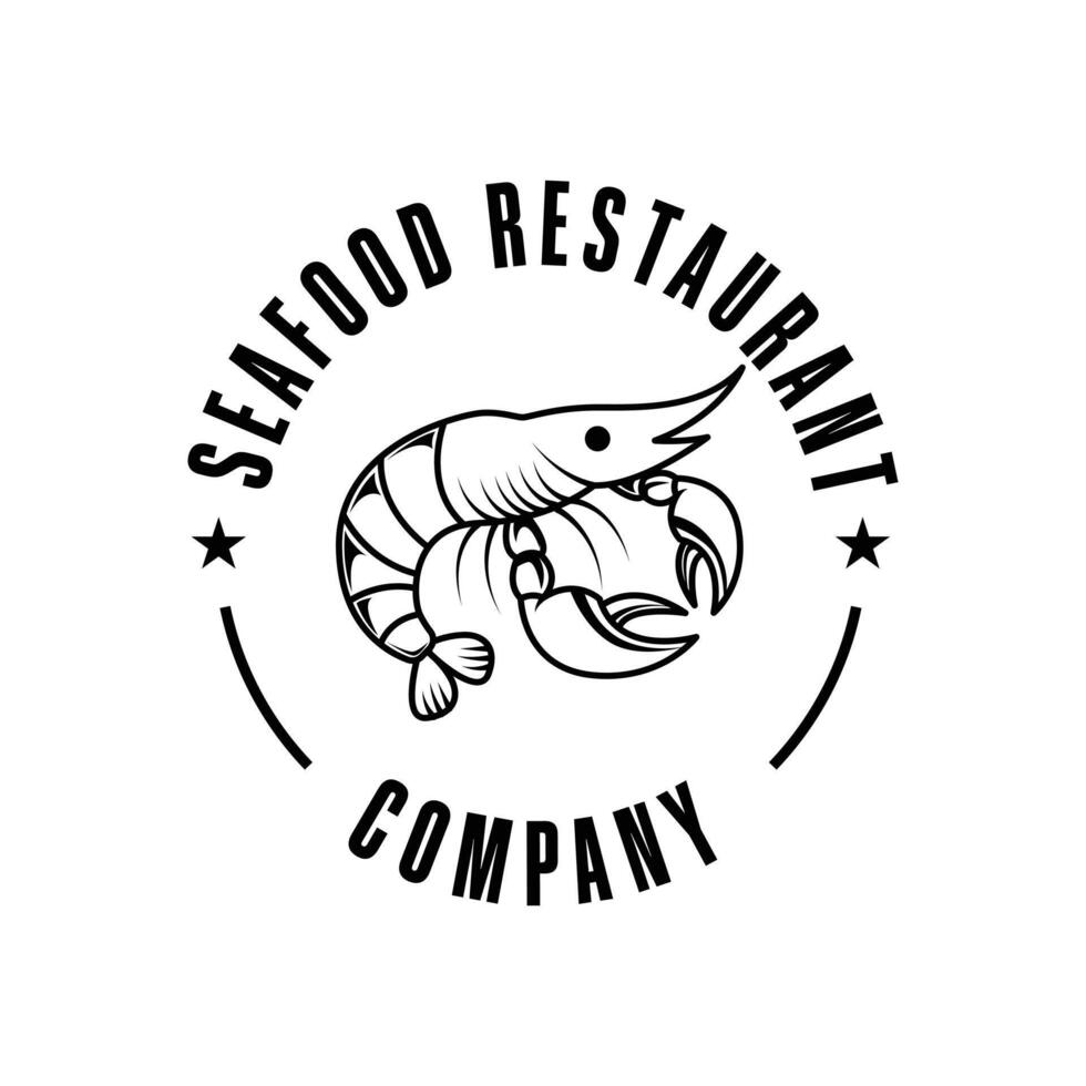 seafood restaurant lobster logo design concept vector